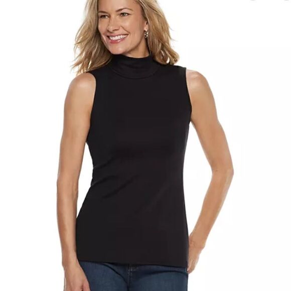 croft & barrow Tops - Croft & Barrow Sleeveless high neck Tank Tee